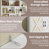 IRONCK Bookshelf with Drawers & Doors, Tall Bookshelf with Storage, Bookcase with Cabinets for Home Office, Living Room, White IRONCK