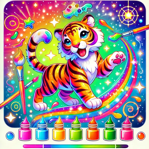 Tiger Coloring Book & Drawing Lessons, Wild Cats and Jungle Animals, Nature Coloring AnyReskin