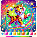 Tiger Coloring Book & Drawing Lessons, Wild Cats and Jungle Animals, Nature Coloring AnyReskin
