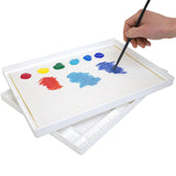 Masterson Sta-Wet Super Pro Palette Bundled Set 11.5x15.5in Wet Paint Palette with 32 Well Watercolor Palette, 30 Acrylic Paper Refill Sheets and 3 Sponge Refill Pack, Keeps Paint Fresh, Made in USA Masterson