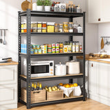 DurayLoly 5-Tier Storage Shelves, 1980LBS Adjustable Pantry Shelves, Metal Shelving Unit for Storage, Kitchen, Pantry, Closet, Laundry, Garage, 72.06" H x 35.55" W x 15.76" D DurayLoly