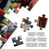 Funny Farm Puzzle Fall Puzzles 1000 Pieces for Adults, Autumn Animal Jigsaw Puzzles Dog, Fantasy Colorful Jigsaw Puzzle Family Collage Puzzles for Challenging BBOLDIN