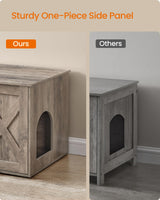 Feandrea Cat Litter Box Enclosure, Litter Box Furniture Hidden, Indoor Cat House, End Table, 27.6 x 19.7 x 19.7 Inches, Heather Greige UPCL022K01 Feandrea