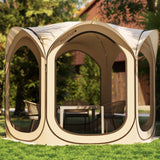 Mars Explo Screen Pop Up House Room Tent, Canopy Sun Shade Shelter for Camping, Patio, Backyard, Deck & Outdoor Activities, Portable Gazebo, Not Waterproof, 10'x10',Beige Mars Explo