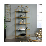 Sauder International Lux Bookcase/ book shelf, Satin Gold finish Sauder