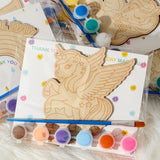 Winrayk 12 Sets Unicorn Party Favors Birthday Supplies Unicorn Craft Painting Kits for Girls, Unfinished Wood Crafts Gift Bag Card Paint Sets, Goodie Bag Stuffers Girls Birthday Party Favors Supplies Winrayk