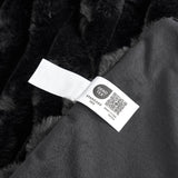 Cozy Bliss Faux Fur Throw Blanket for Couch, Cozy Warm Plush Striped Blanket for Sofa Bedroom Living Room, 50 * 60 Inches Black Cozy Bliss