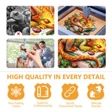 Wooden Puzzles for Adults - Sleeping Dragon Wooden Puzzle, Unique Shape Wooden Jigsaw Puzzles for Adults, Wood Puzzles Adult, Perfect for Birthday Gift, Family Puzzle, 200 Piece 11.4 x 10.9in Medium Pijesaksa