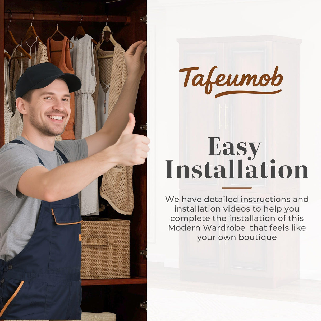 Tafeumob Solid Wood Armoire Wardrobe: Small Classic 2 Doors Solid Wood Bedroom Armoires with Hangingrod Clothes Cabinet Storage Cherry Red Finish 31.26" L x 19.69" W x 70.87" H Tafeumob