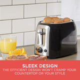 BLACK+DECKER 2-Slice Toaster, TR1278BD, Extra Wide Slots, 7 Shade Settings, 850 Watts, Frozen and Bagel Buttons BLACK+DECKER