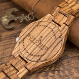 BOBO BIRD Mens Unique Engrave Wood Watches Luxury Stylish Watch Wood Strap with Bamboo Wooden Box BOBO BIRD