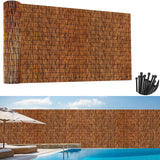 Natural Reed Bamboo Fencing Roll,1.6ft 2.3ft 2.5ft 3.3ft 3.8ft 4.5ftHigh Decorative Privacy Bamboo Fence,Bamboo Privacy Screen for Garden Balcony Window Indoor Outdoor,Privacy Fence(76x274cm(2.5x9ft)) ZMNXAS