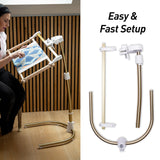 Daylight Company Stitchsmart Stand, Adjustable Embroidery Hoop Stand, Rotated Cross Stitch Stand, Hoop Holder, Hands Free Needlework Stand for Art Craft Sewing Projects,White daylight