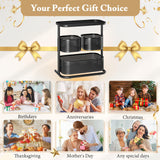 KINGRACK Bathroom Counter Organizer, 3 Tier Rotating Vanity Bedroom Storage cabinet, Cosmetic Holder Standing Shelf, Bathroom Tray for Countertop Storage, Kitchen Spice Rack, Black KINGRACK