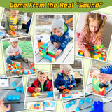 48PCS Magnetic Blocks for Toddlers Toys, Large Magnetic Cube Toys for Sensory STEM Education Preschool Magnet Toys for 3 4 5 6 Year Old Boys and Girls, Compatile with Mine Magnet World Toylogy