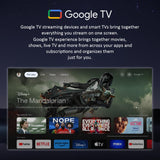 SYLVOX Outdoor TV, 55 inch Smart TV Waterproof Outdoor TVs, 4K Weatherproof Television for Outside, Support Google Assistant, Chromecast, 1000 nit Brightness Partial Sun (Deck Pro 2.0/2024) SYLVOX