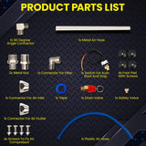 OPHIR 3L Air Tank Kit with Adapters Tube for DIY Airbrush Compressor, Black Air Tank Conversion Kit for Hobby Model Air Compressor Storage Tank OPHIR