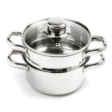 Norpro 1-Quart Stainless Steel Mini Steamer Cooker, 3 Piece Set Norpro