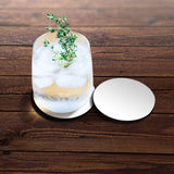 WIRESTER White Absorbent Round Fabric Felt Neoprene Sublimation Blank Car Coasters for Drinks (2.87 inches), 10 pcs Set WIRESTER