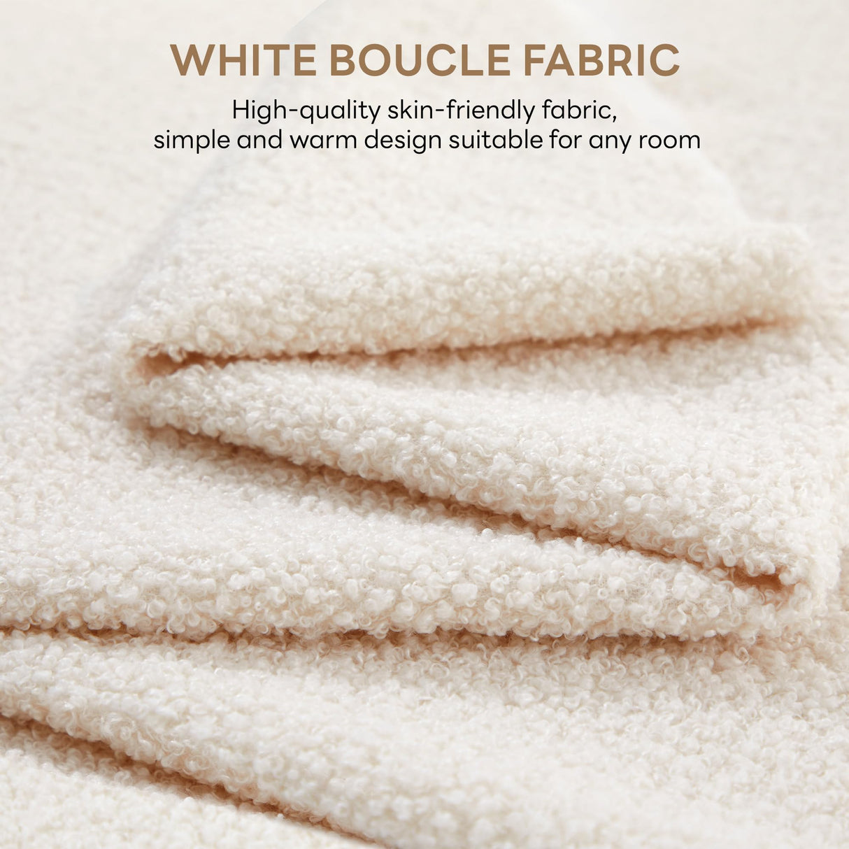 LIKIMIO Full Bed Frame with USB Ports, Upholstered Bed Frames with Headboard, Cloud Bed Frame No Box Spring Needed, Cream White LIKIMIO