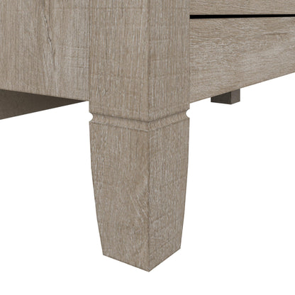 Bush Business Furniture Key West Casual End Table with Drawer in Washed Gray - WoodArtSupply