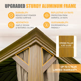 Domi Outdoor Living 14x20FT Hardtop Gazebo, Permanent Metal Gazebo with Galvanized Steel Double Roof and Aluminum Frame, Curtain and Netting, Large domi outdoor living