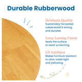 ECR4Kids 24in x 48in Rectangular Hardwood Table with 22in Legs, Kids Furniture, Honey ECR4Kids