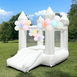 iLink-outer White Bounce House Indoor Outdoor Bouncy Castle for Kids 2-8 Oxford Toddler Bounce House with Slide Balloon & Blower,103 x 71 x 90 inch,Children's Birthday Party Easter Party Gifts iLink-outer