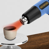 Heat Gun 1300W Fast Heating for Vinyl Wrap, Crafting, Shrink Tubing, Paint, Epoxy Resin, Candle Making Variable, Adjustable Temperature, Overload Protection Hot Air Gun Kit Nozzles, Scraper（JFHG1000） JFTOOIS