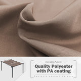 Aoodor Replacement Pergola Canopy - Retractable Shade in Dark Brown Fabric for 10 x 13 ft Pergola, UV Resistant, Fade-Resistant, Water-Repellent, Adjustable and Durable Fabric Aoodor