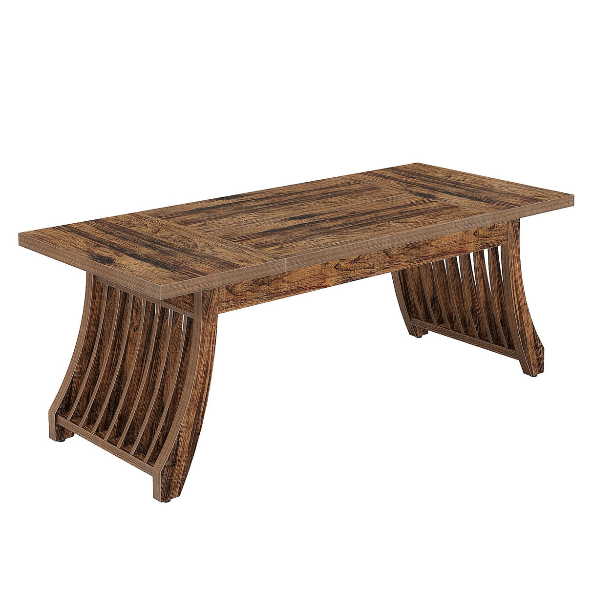 Tribesigns Home Office Executive Desk: 62 Inches Wood Computer Desk Office Table, Farmhouse Rustic Writing Study Desk with Solid Thickened Tabletop and Frame, Business Workstation Tribesigns