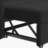 Yaheetech Sectional Sofa L-Shaped Sofa Couch Bed w/Chaise & USB, Reversible Couch Sleeper w/Pull Out Bed & Storage Space, 4-seat Fabric Convertible Sofa, Pull Out Couch for Living Room Black Yaheetech