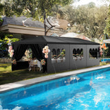Party Tent 10x30 Outdoor Wedding Tents for Parties, Heavy Duty Canopy Event Tents for Parties Gazebo Shelter with 8 Removable Sidewalls Waterproof Party Wedding BBQ Events Tent Shelter susici