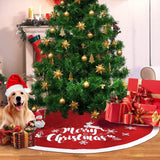 48 Inch Christmas Tree Plush Skirt,Faux Fur Christmas Tree Skirt with Snowflakes,Christmas Decorations Tree Base Skirt for Xmas Tree Decoration,Holiday Home Party Decor GAFYMI