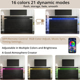 LIKIMIO 59" 6 Drawers Dresser for Bedroom, with LED & Power Strip, Large Wood Dressers & Chest of Drawers, Wide Storage Cabinet, Black LIKIMIO