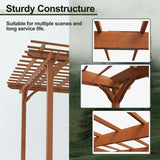 Jaxilyn 14'x12' Wood Pergola,Outdoor Wood Gazebo Grape, Durable, Quality Supported Structure Entertaining Outdoor Wooden Pergola for Climbing Plant Support at Garden, Patio, Backyard, Deck, Brown Jaxilyn