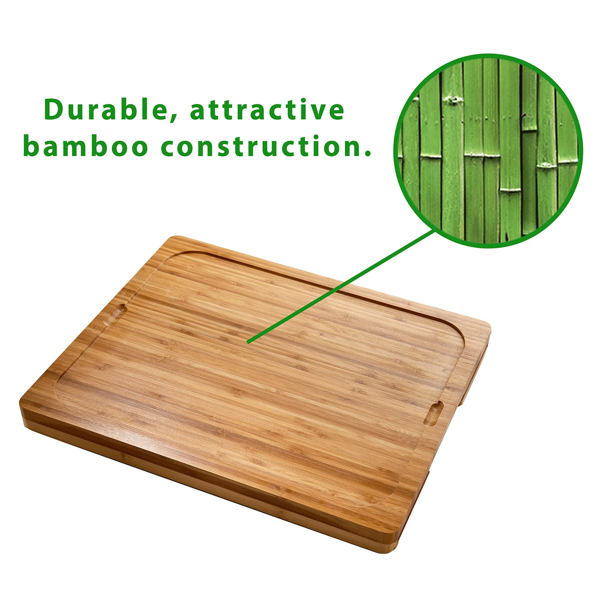 Seville Classics Bamboo Premium Wood Cutting Board Serving Tray w/ 7 Color-Coded BPA-Free Mats, for Chopping Bread, Cheese, Fruits, Vegetables, Meats, Charcuterie (PATENTED), Bamboo (NEW MODEL) Seville Classics