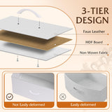 WLIVE Fabric Dresser, 5-Drawer Tall Dresser for Bedroom, Storage Dresser Organizer with Fabric Bins, Wood Top, Sturdy Steel Frame, Chest of Drawers for Closet, Hallway, White WLIVE