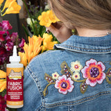 Aleene's Fabric Fusion Permanent Fabric Adhesive 4 fl. oz. Washable Fabric Glue for Clothes, Denim, Leather, Patches, Polyester, Cotton, Fabrics, Dries Flexible Aleene's