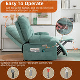 DYHOME Rocking Recliner Chair, Green Swivel Massage Rocker Recliner Chair with Heated, Electric Recliner Chairs for Adults, Modern Lazy Boy Single Lounge Sofa for Living Room,Bedroom, Nursery DYHOME