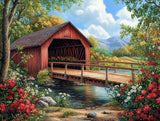 5D Landscape Historic Campbells Covered Bridge Diamond Art 12x16 Inch Full Drill Diamond Painting Kits for Adults & Beginners - DIY Art Crafts for Relaxation and Home Wall Decor 761A WoodArtSupply