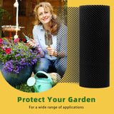 Heavy Duty 15.7IN x 41FT Black Plastic Mesh Fencing Roll for Chicken Dogs Rabbit Snake Poultry Barrier Gardening, Thicker Wire Mesh Netting Fence for Balcony Garden Pet Enclosure Plant Landscape DIY HWIUS