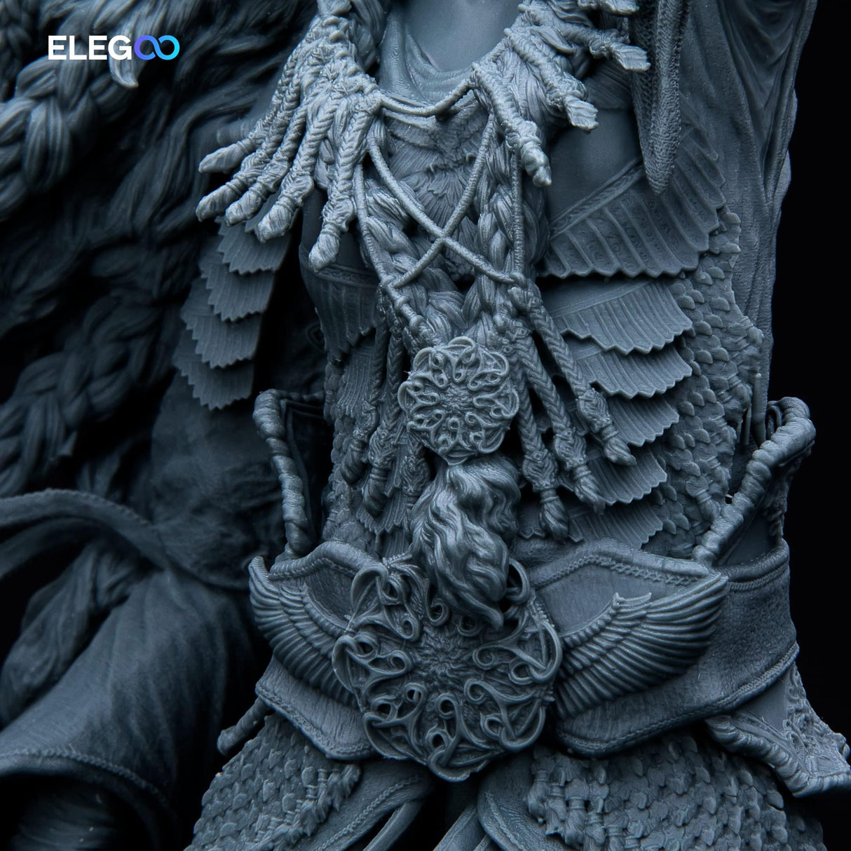 ELEGOO Upgraded 8K Standard Photopolymer 3D Printer Resin 405nm UV-Curing Resin Best for 8K/12K/14K Saturn MSLA DLP LCD 3D Printing Space Grey 1000G ELEGOO