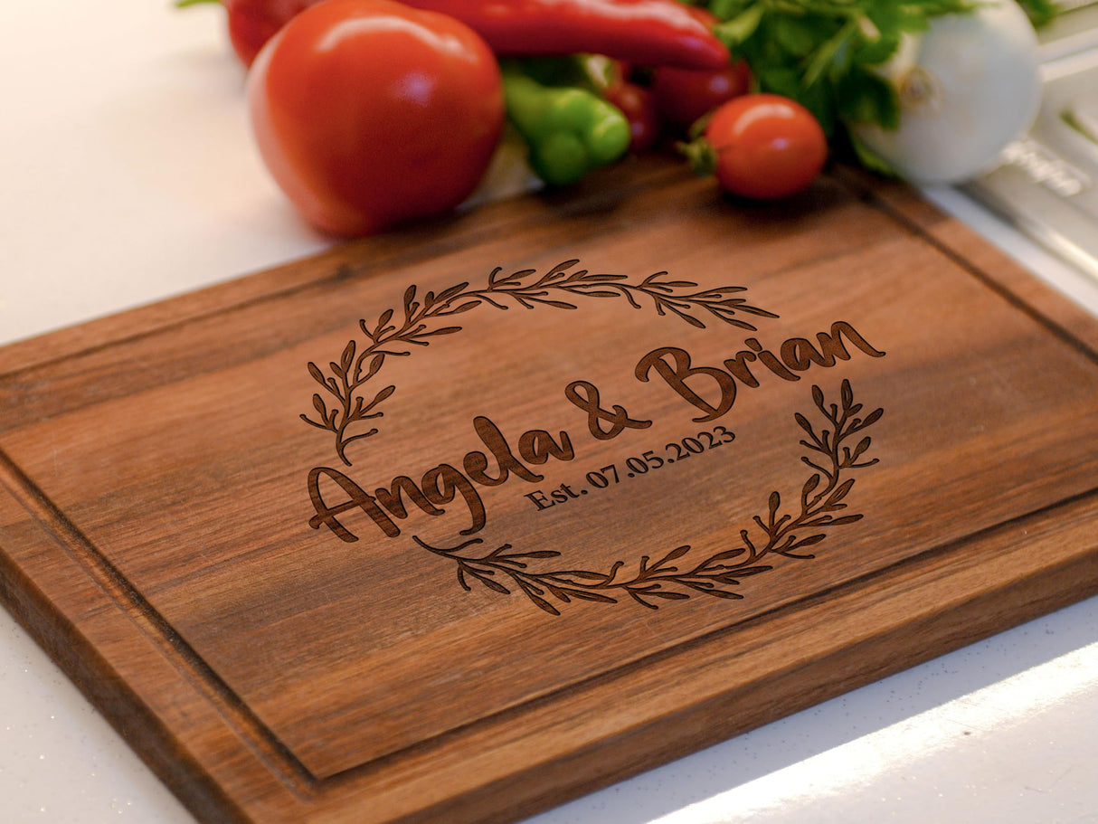 Personalized Cutting Board Wedding Registry Gift 2024, Custom Wedding & Anniversary Gift for Couples, Cool Bridal Shower Gifts, Custom Signs for Anniversary, New Home Housewarming Gifts for Women Kenzal Customized