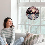 Yomiie DIY Double Sided Sun Catcher Window Hanging – Diamond Painting Pendant Kit with Dolphin Animal & Flowers Design, Spring Outdoor Decor Hanging Ornament, 5D Diamonds Art for Home/Garden 8x8 inch Yomiie