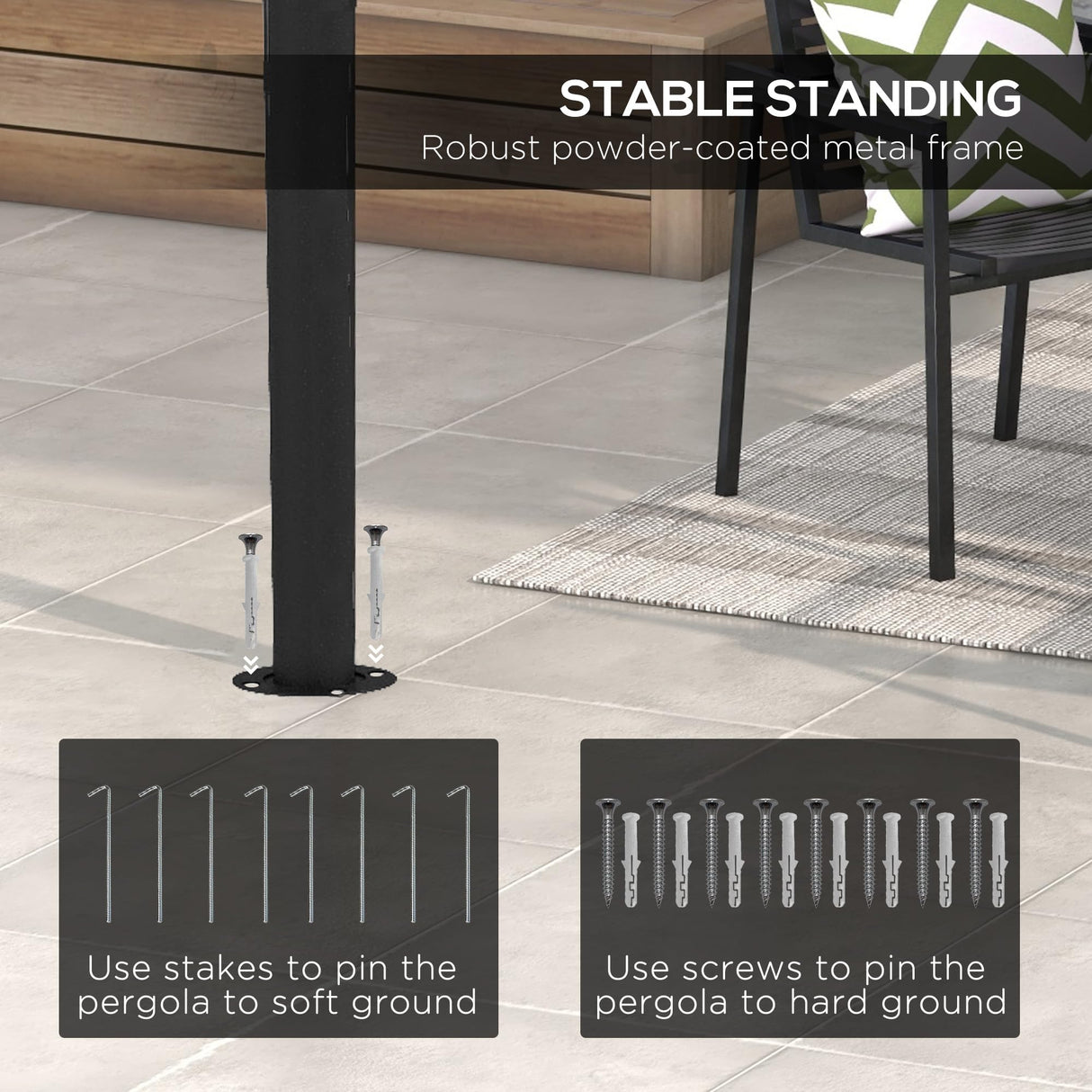 Outsunny 10' x 13' Outdoor Pergola Gazebo with UV-Resistant Canopy and Metal Frame, Sun Shade Shelter for Porch, Patio, Deck, Backyard, Cream Outsunny