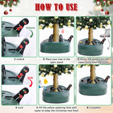 Christmas Tree Stand for Real Trees, Heavy Duty Live Christmas Tree Stand Fits 7.5 Ft Tree with 1.2-5 In Diameter, Easy Setup Christmas Tree Base Holder Stand With Water Level Indicator, Fast Clamp ANGAR