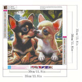 Animals Diamond Art Kits for Adults,Chihuahuas Dog 5D Diamond Painting kit for Beginner,DIY Full Round Drill Diamond Gem Art Crafts for and Home Wall Decoration 13.8 x 13.8 inch GEMFAMILY