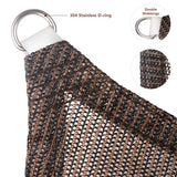 Eden's Decor Straight Flat-Edged Sun Shade Sail Rectangular 6' x 15' Brown UV-Blocking Outdoor Canopy Fabric Cloth Awning for Pergola Patio Garden Backyard Custom Size Eden's Decor