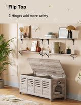 DINZI LVJ Litter Box Enclosure Furniture for 2 Cats, Top Opening Hidden Litter Box with Double Rooms, Dual Cat House with Good Ventilation, 47.2" Wooden Cat Washroom, Box Cabinet, Greige DINZI LVJ